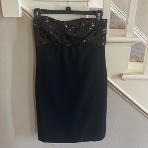 Black strapless Ann Taylor party dress petite size 0